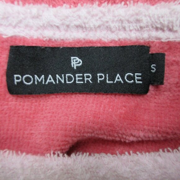 Pomander Place Women's Terry Cloth Top Sweatshirt S Pink Casual Preppy Chic 370 - Picture 3 of 8